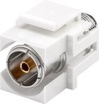 F-connector naar Coax IEC vrouwelijk keystone - Gold-plated - Wit