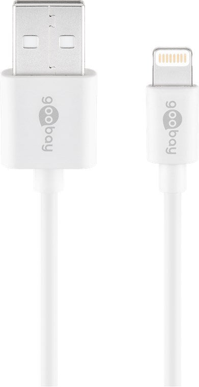 Laad en data kabel lightning - 8-pin - 1 meter - Wit - Goobay