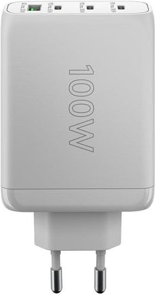 Goobay 100 Watt snellader - 3 x USB C PD + 1 x USB A QC - GaN lader - Met PPS - Wit
