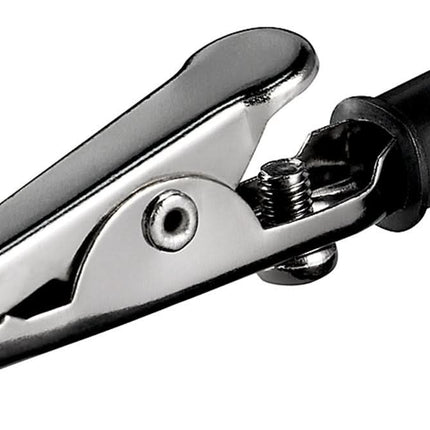 Krokodillenklem - Alligator clip met schroef - Zwart - 51 mm