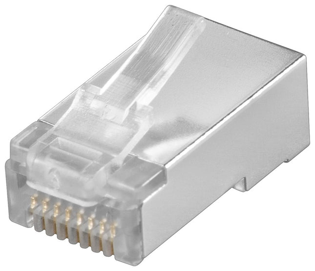 RJ45 stekker voor soepele en stugge kern - Cat 6 - Shielded - 100 stuks