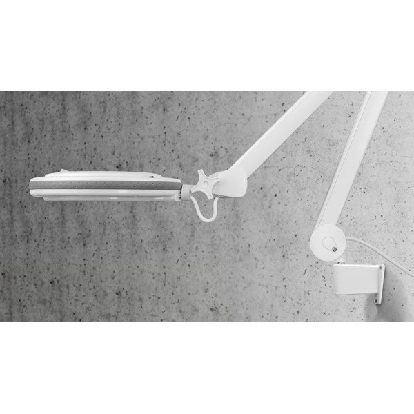 Wandhouder voor Loeplampen met Scharnierarm – Wit