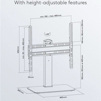 Goobay basic TV tafel standaard - Tot 55 inch