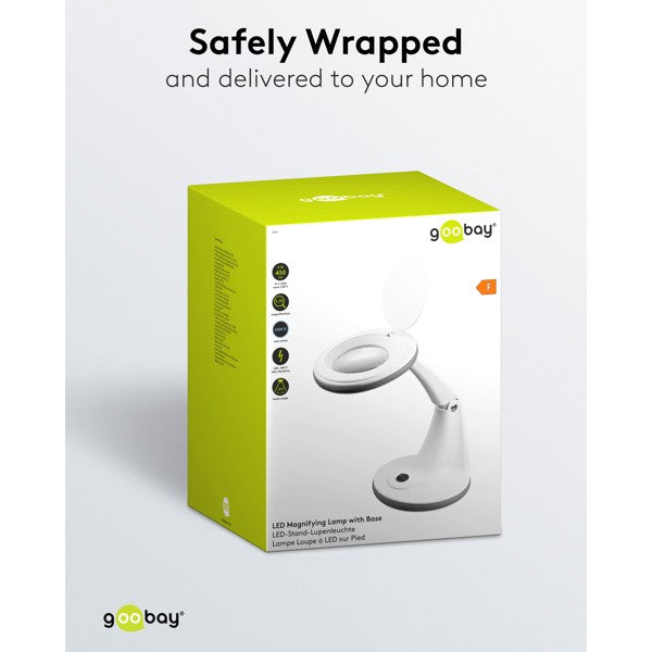 LED-Loeplamp met Tafelvoet – 6 W – 1,75x Vergroting – Wit