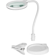 LED-Loeplamp 2-in-1 met Tafelvoet en Klem – 6 W – 1,75x Vergroting – Wit