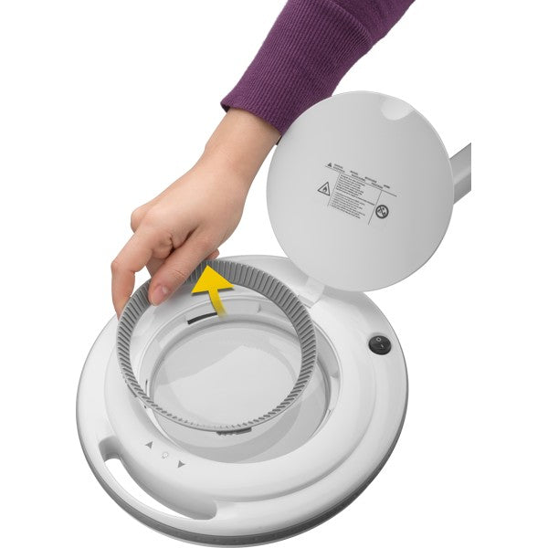 LED-Loeplamp met Klem – Dimbaar – 9 W – Kristalglas – 1,75x Vergroting – Wit