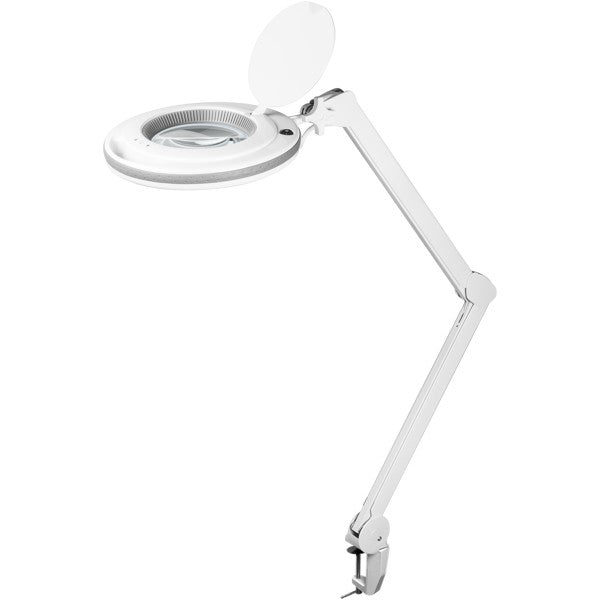 LED-Loeplamp met Klem – Dimbaar – 9 W – Kristalglas – 1,75x Vergroting – Wit