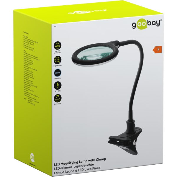 LED-Loeplamp met Klem – 6 W – 1,75x Vergroting – Zwart