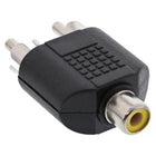 Female RCA naar 2x male RCA adapter