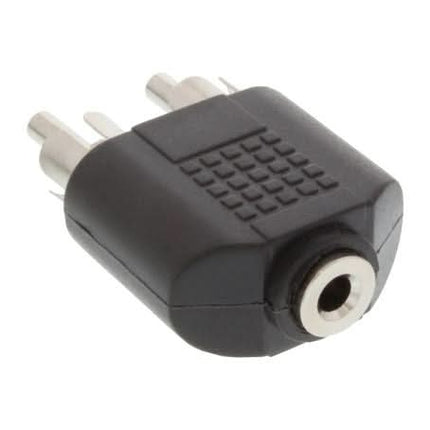 3.5mm female jack naar 2x male RCA adapter - Stereo