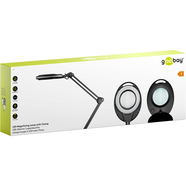 LED-Loeplamp met Tafelklem – 8 W – 1,75x Vergroting – Zwart