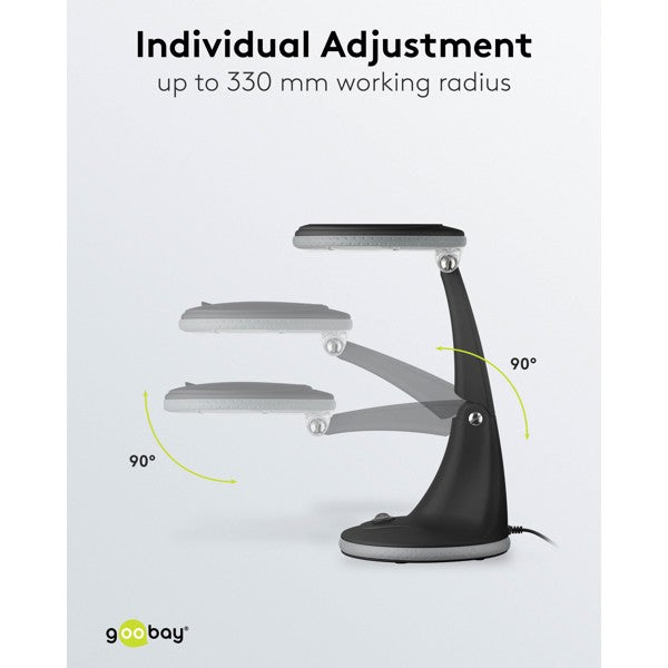 LED-Loeplamp met Tafelvoet – 6 W – 1,75x Vergroting – Zwart