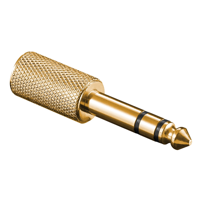 6.35mm jack naar 3.5mm female jack adapter- Stereo - verguld