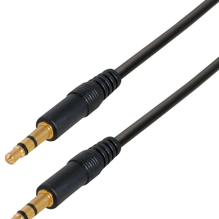 3.5 mm jack audiokabel - 30 cm - Gold-plated - Transmedia Slim