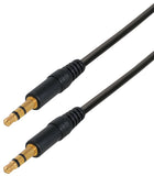 3.5 mm jack audiokabel - 30 cm - Gold-plated - Transmedia Slim