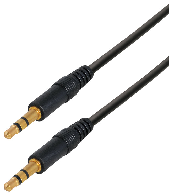 3.5 mm jack audiokabel - 30 cm - Gold-plated - Transmedia Slim