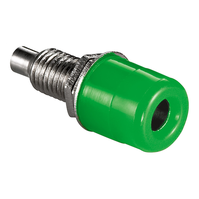 Banaansocket met schroefdraad behuizing - Groen - 4mm