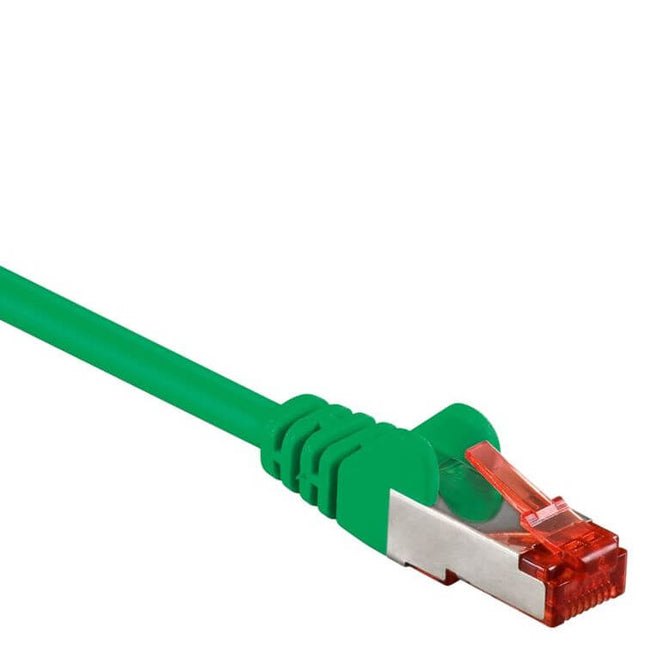 25 cm Cat 6 S/FTP (PiMF) netwerkkabel - Groen