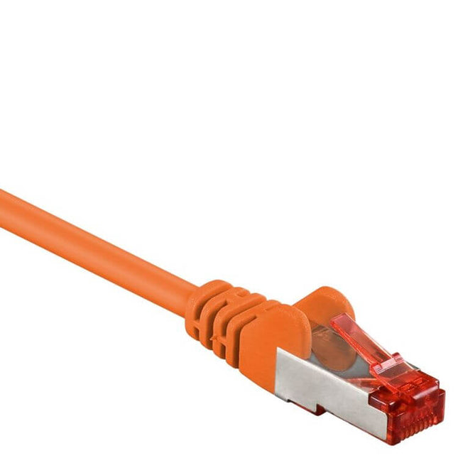 25 cm Cat 6 S/FTP (PiMF) netwerkkabel - Oranje