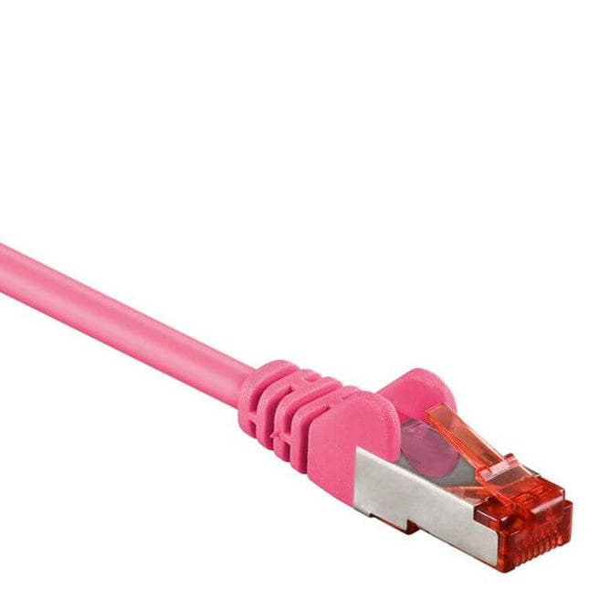 50 cm Cat 6 S/FTP (PiMF) netwerkkabel - Roze