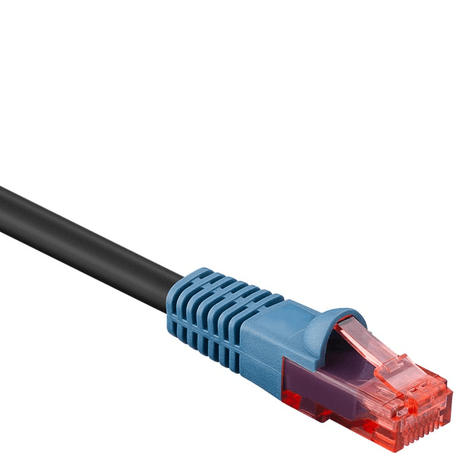 15 meter Cat 6 U/UTP netwerkkabel voor buiten – Zwart