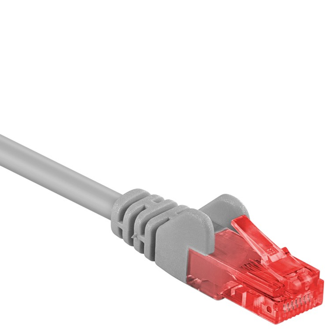 1 meter Cat 6 U/UTP netwerkkabel – Grijs