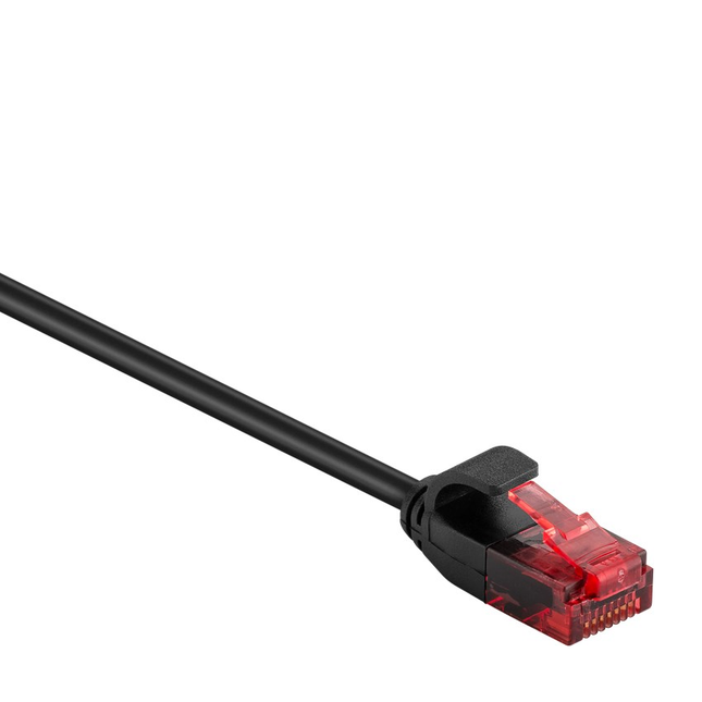 1 meter Cat 6 U/UTP netwerkkabel - Extra dun - 100% koper - Zwart
