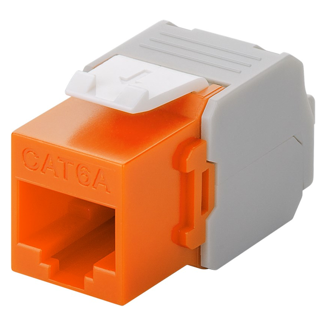 Cat 6a keystone - Oranje
