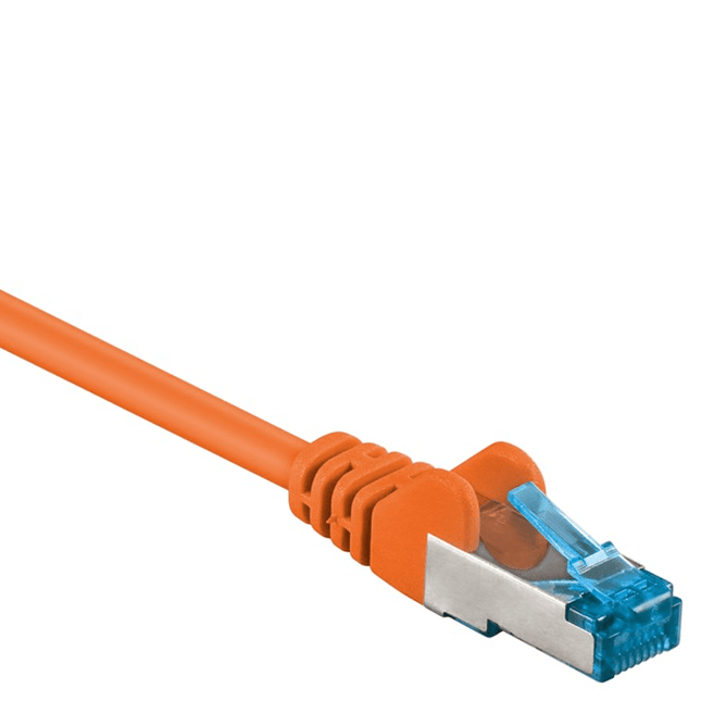 5 meter Cat 6a S/FTP (PiMF) netwerkkabel - 100% koper - LSZH - Oranje