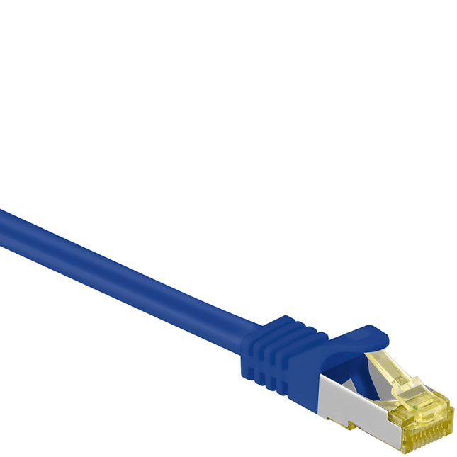 3 meter Cat 7 S/FTP (PiMF) netwerkkabel - 100% koper - LSZH - Blauw