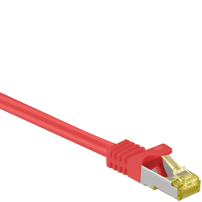 50 cm Cat 7 S/FTP (PiMF) netwerkkabel - 100% koper - LSZH - Rood