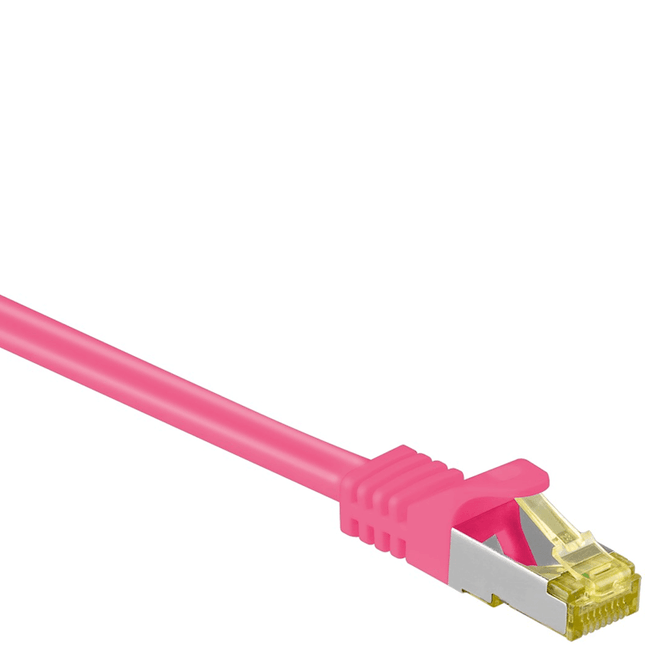 30 meter Cat 7 S/FTP (PiMF) netwerkkabel - 100% koper - LSZH - Roze
