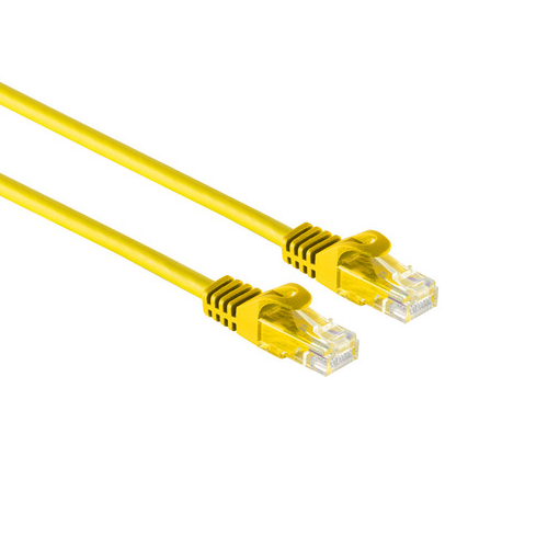 50 cm Cat 7 U/UTP netwerkkabel - CCA - Geel