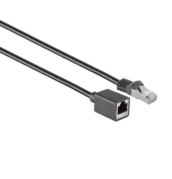 2 meter Cat 7 S/FTP (PiMF) netwerk verlengkabel – LSZH - Zwart