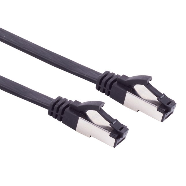 50 cm Cat 8 U/FTP (PiMF) platte netwerkkabel - 100% koper