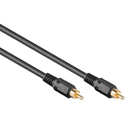 Tulp coaxiale digitale audio kabel - S/PDIF - RCA male naar RCA male - Zwart - 15 meter