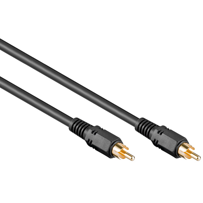 Tulp coaxiale digitale audio kabel - S/PDIF - RCA male naar RCA male - Zwart - 10 meter