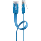 5 meter Cat 6 U/UTP platte netwerkkabel - 100% koper - Blauw