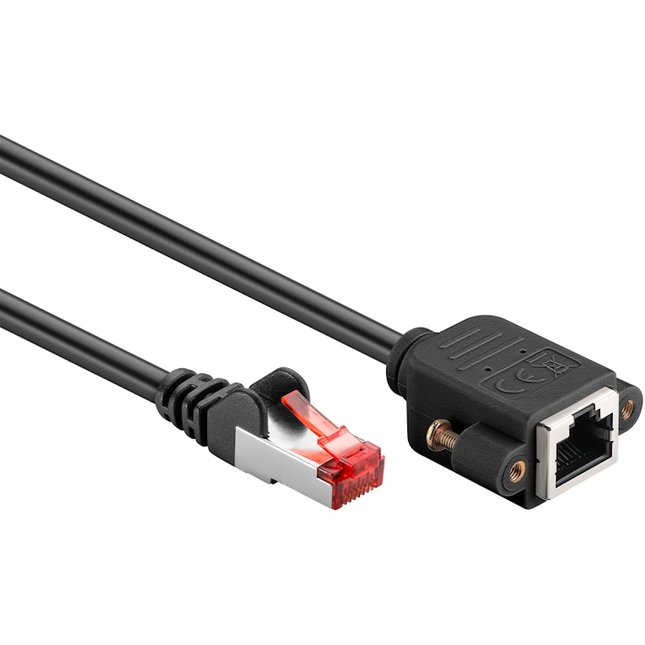 2 meter Cat 6 S/FTP netwerk verlengkabel – Zwart