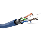 100 meter Cat 5e F/UTP netwerkkabel op rol - Blauw- Soepel