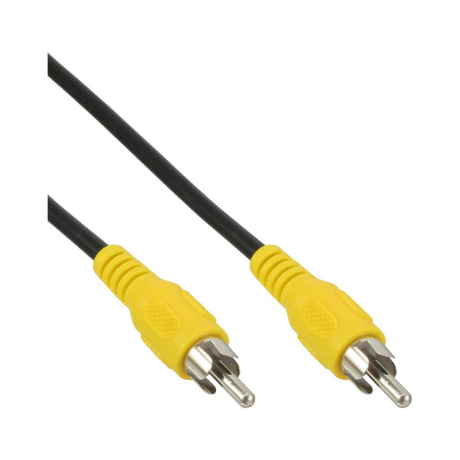 Tulp composiet videokabel - RCA male naar RCA male - Gele stekkers - 10 meter - Inline