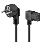 C13 kabel -  1,5 meter - schukostekker naar C13 - 2xhaaks - Zwart