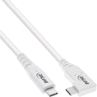2 meter USB-C kabel  - USB4 40 Gbps - 8K 60Hz - PD 240W - Wit - Haaks