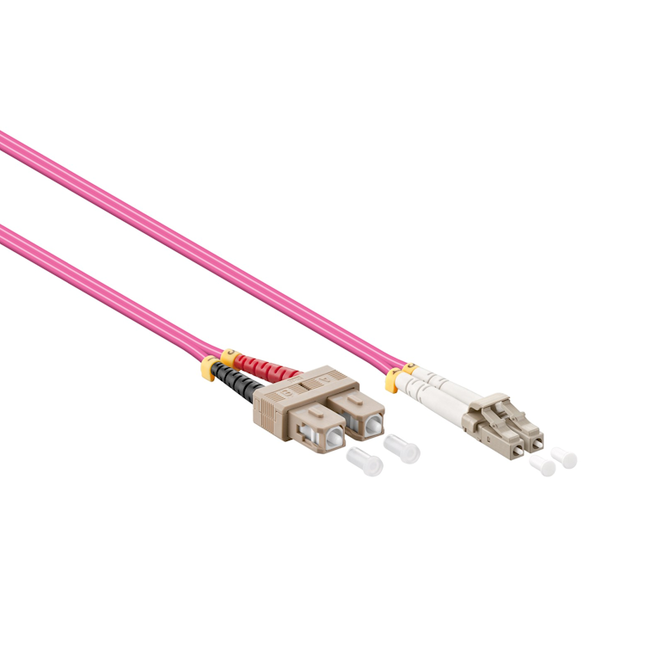 Goobay glasvezel 50/125µm - LC-SC - 50 cm - Multimode OM4 - LSZH