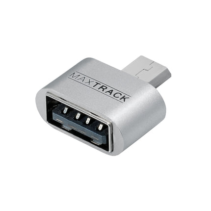 Compacte Micro-USB naar female USB-A adapter met OTG - Zilvergrijs - USB 2.0