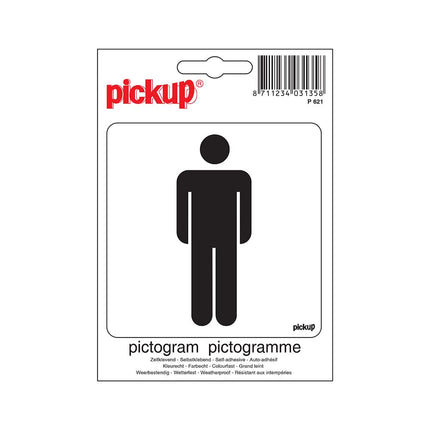 PickUp sticker - Heren - 10x10 cm