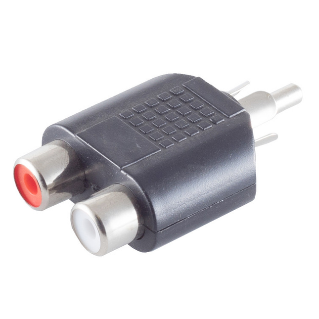 RCA male naar 2x RCA female splitter