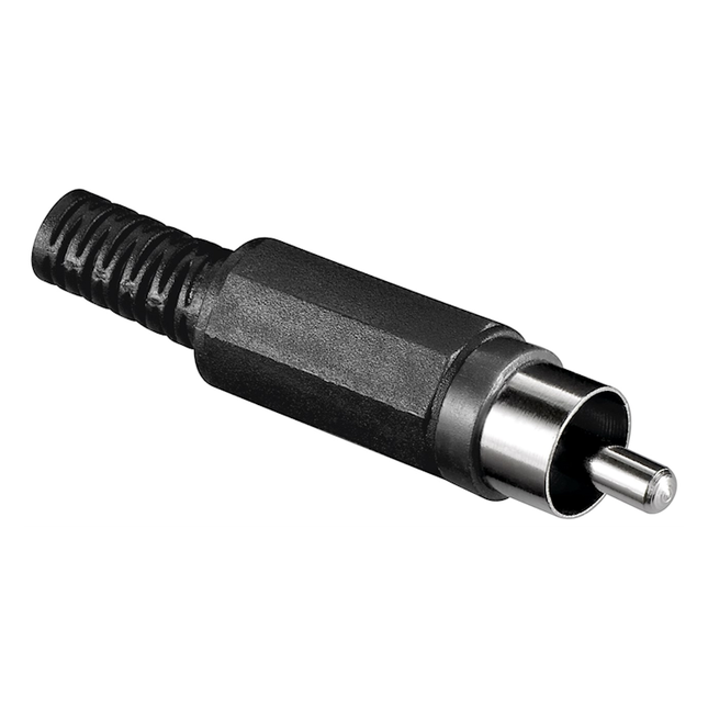 RCA soldeerstekker - Zwart