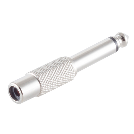 6.35mm male jack naar RCA female adapter - Mono