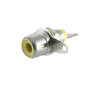 RCA Inbouw connector metaal - Geel